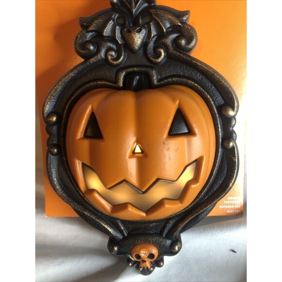 Hyde & Eek Sound Activated Pumpkin Doorbell Door Knocker Haunting Sounds READ - Picture 7 of 10